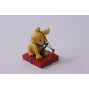 Puppy with a Present, Ornament, Christmas, Cute Animal, Decor, ~ 251222-WH 868